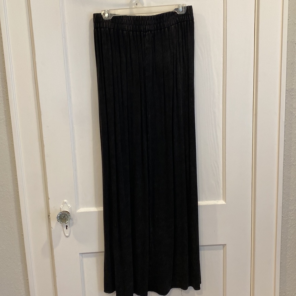 Long maxi skirt antique black with slits - Picture 5 of 5